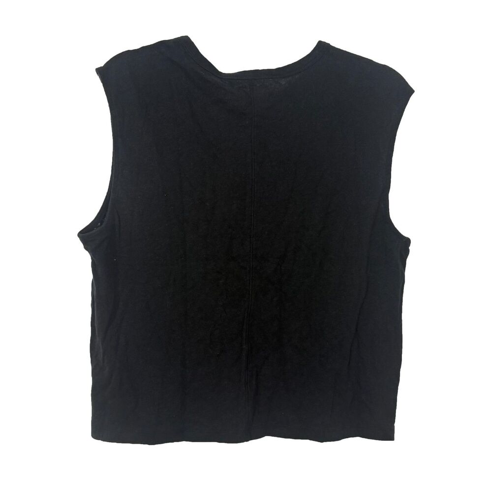 Everlane The Muscle Tee In Cotton Linen M Black Crew Boxy Cool Minimal NWT B88 - Picture 3 of 5